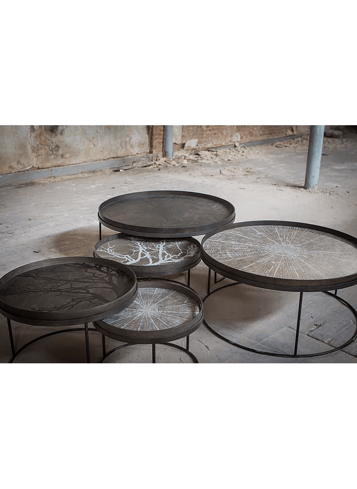 Ethnicraft Tray table set XL Interior Buysse Home & Kitchen